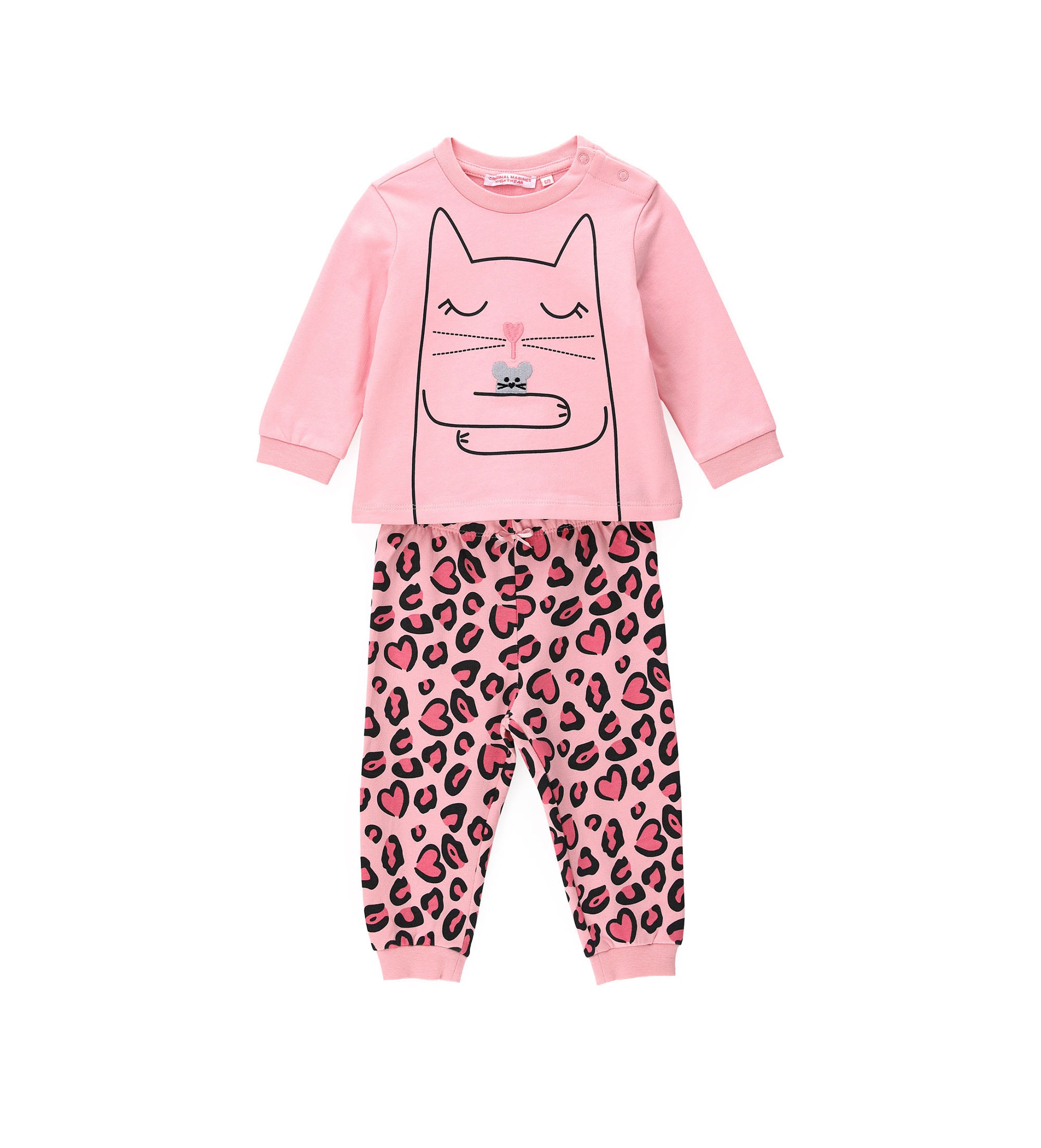 GOOD NIGHT Baby Girl Pajamas SWEATSHIRT PAJAMAS