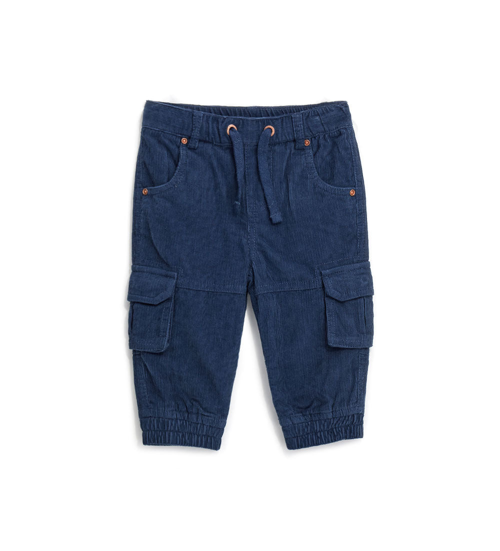 Coastal Blues Baby Boy Velvet Pants