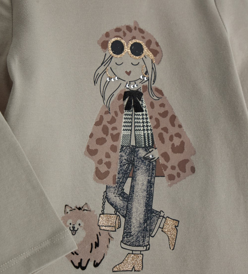Nuance D'Hiver Baby Girl Glittered T-Shirt