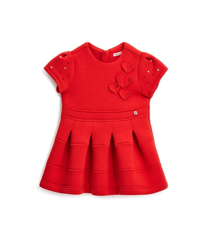 Natalizio Baby Girl Dress With Hearts