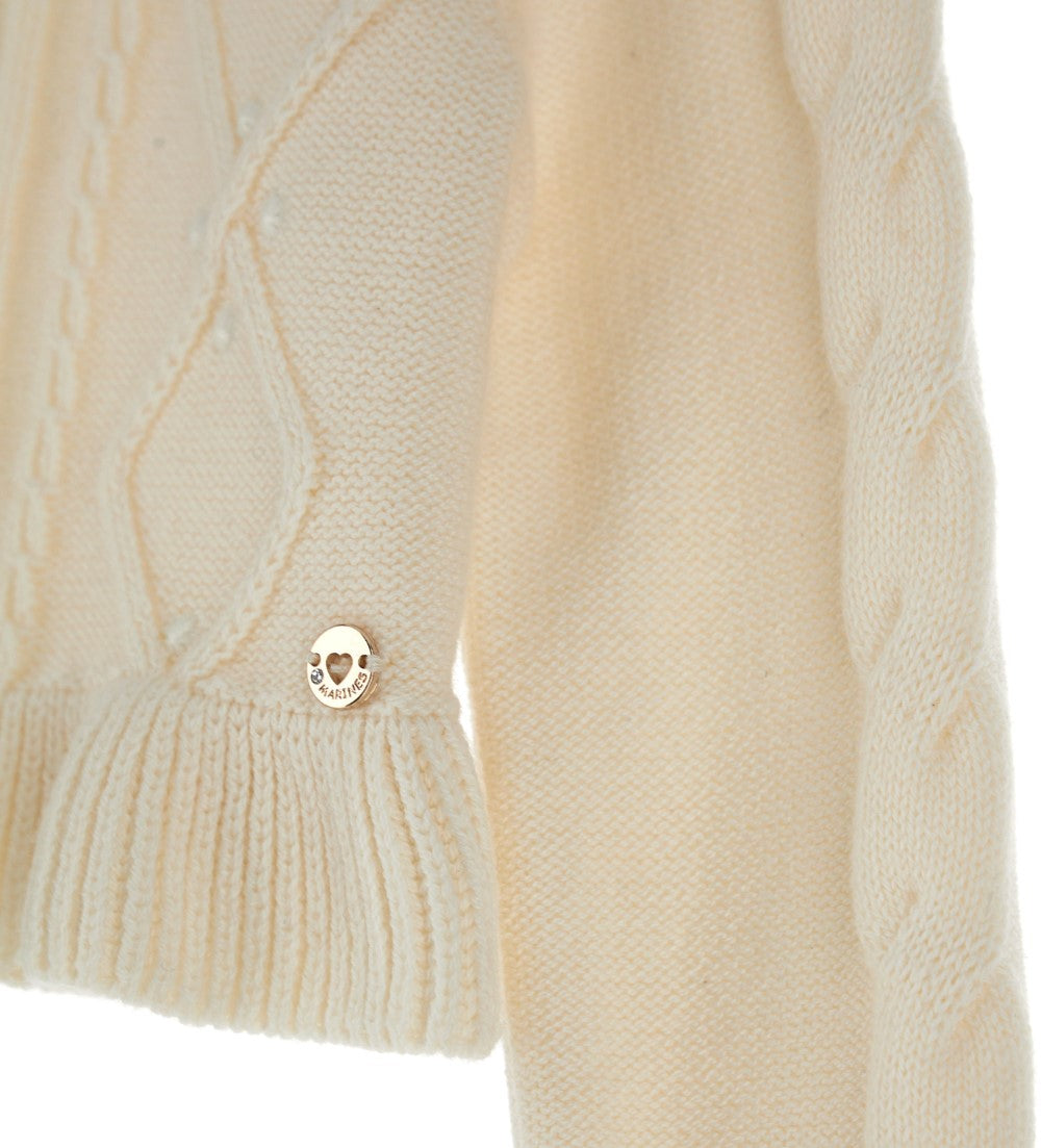 Nuance D'Hiver Baby Girl Pearled Pullover