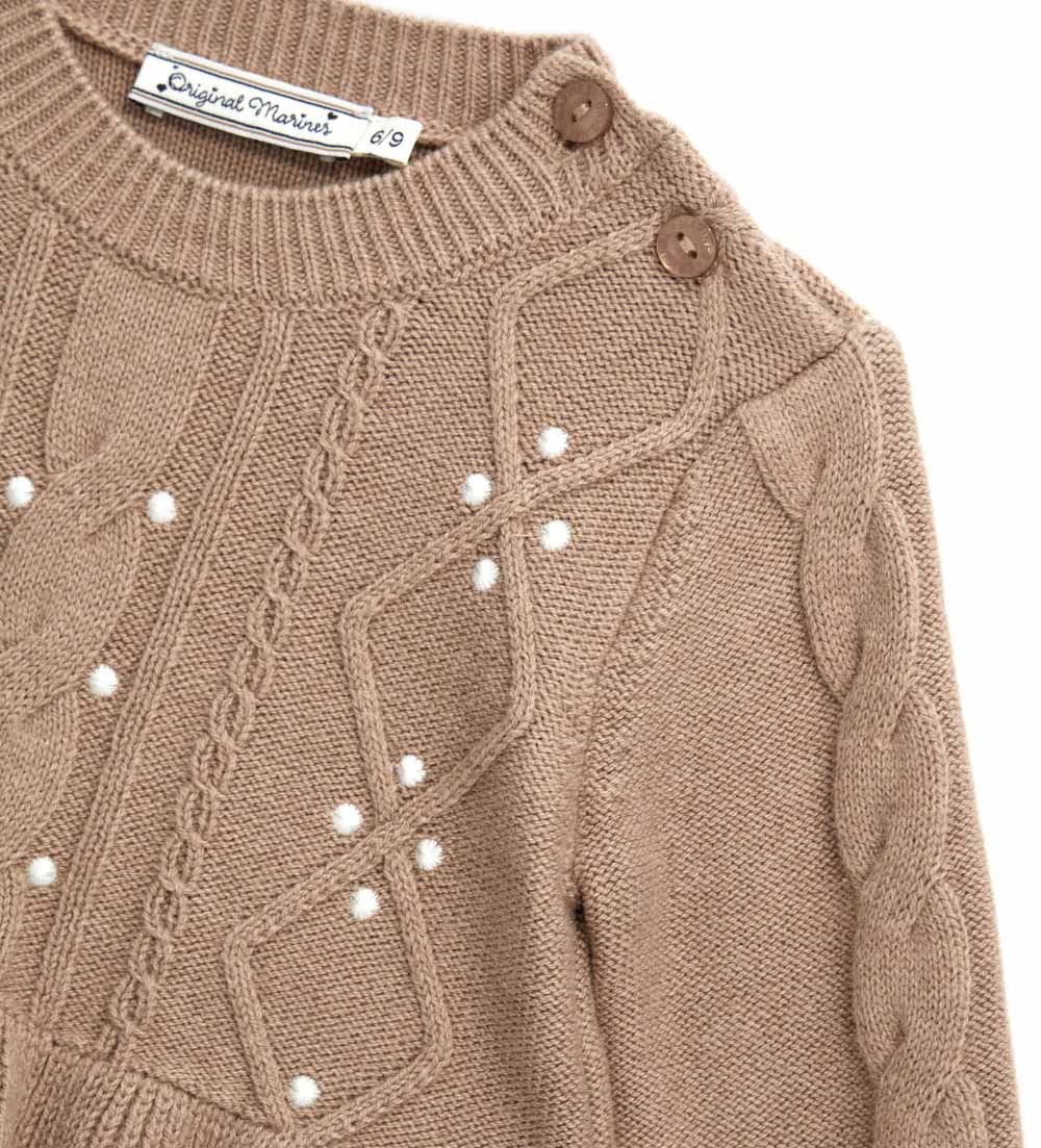 Nuance D'Hiver Baby Girl Pearled Pullover