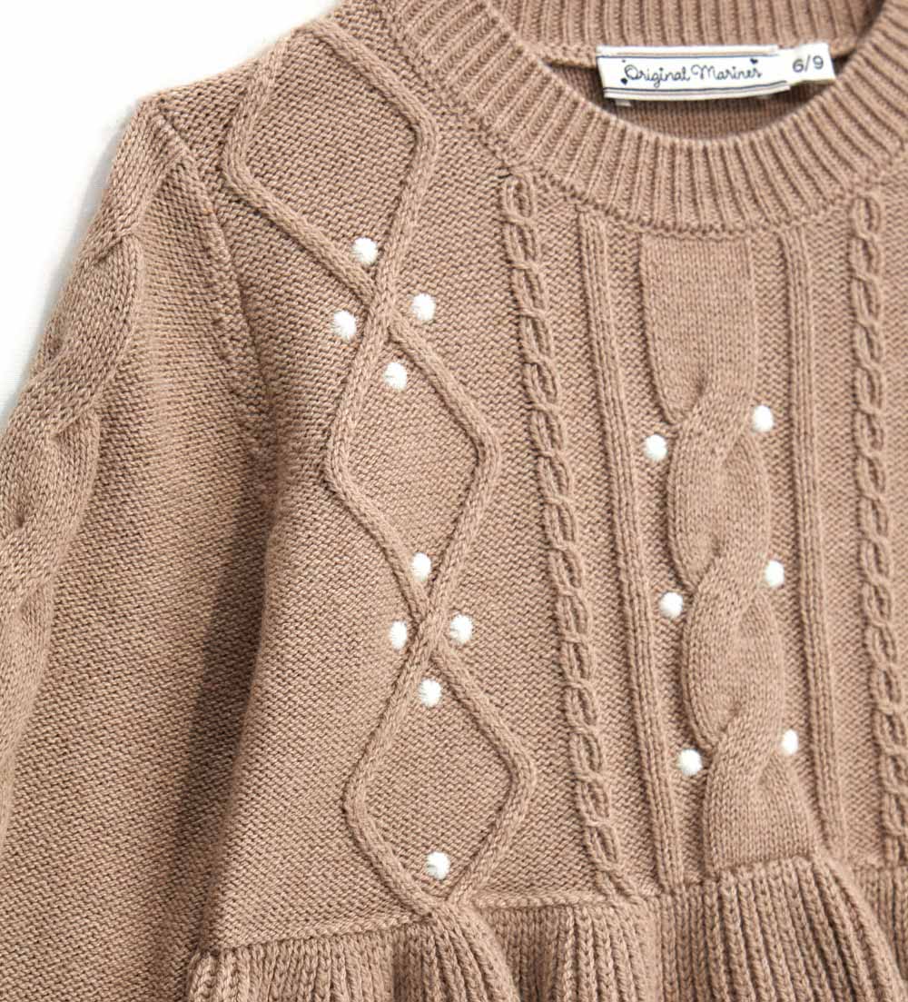 Nuance D'Hiver Baby Girl Pearled Pullover