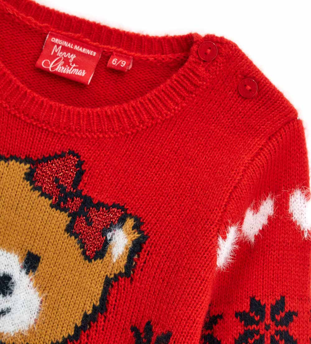 Christmas Capsule Baby Girl Mixed Yarn Pullover 2