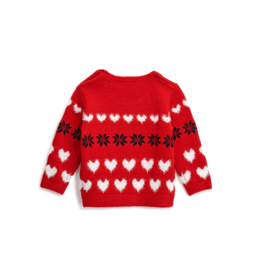 Christmas Capsule Baby Girl Mixed Yarn Pullover 2