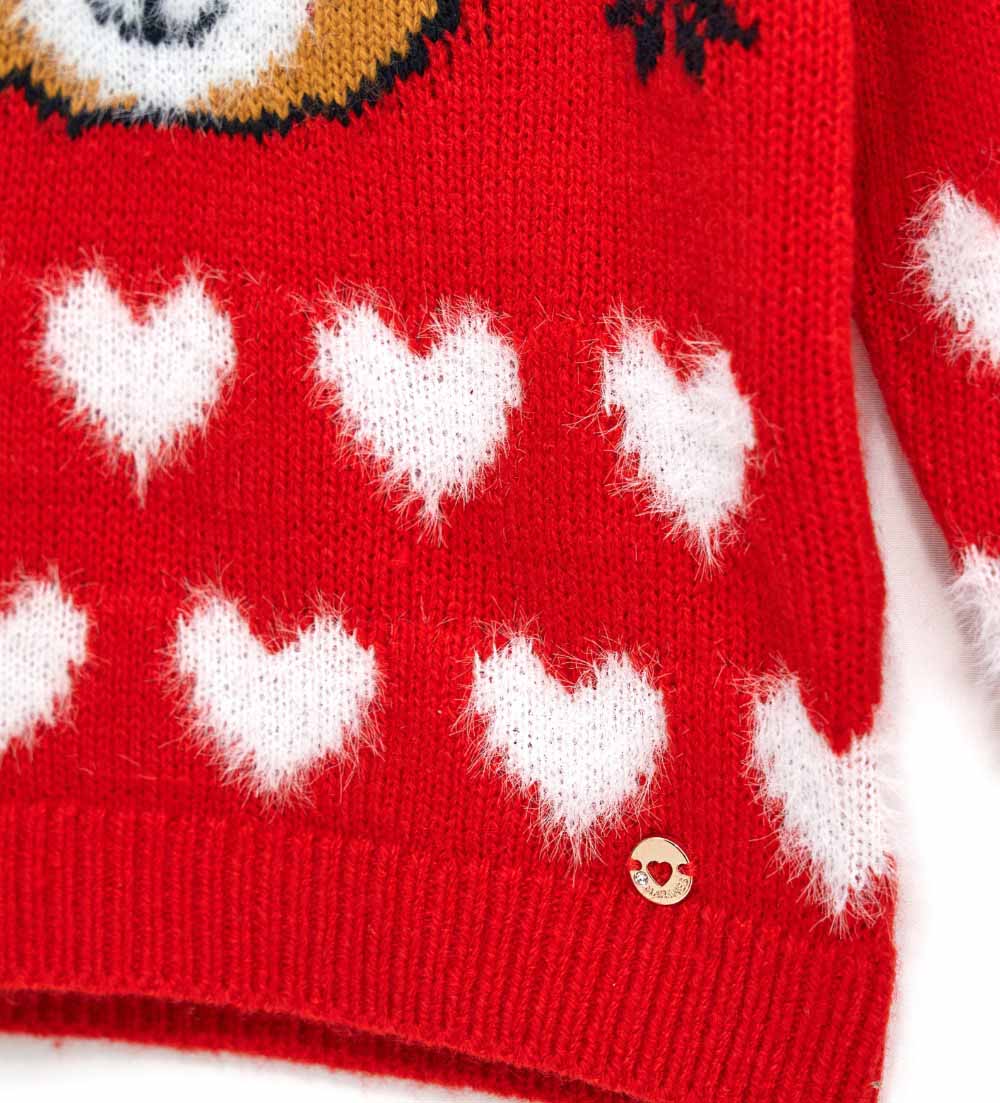 Christmas Capsule Baby Girl Mixed Yarn Pullover 2