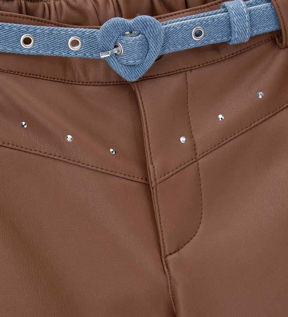 Texas Baby Bermuda Faux Leather Baby Girl