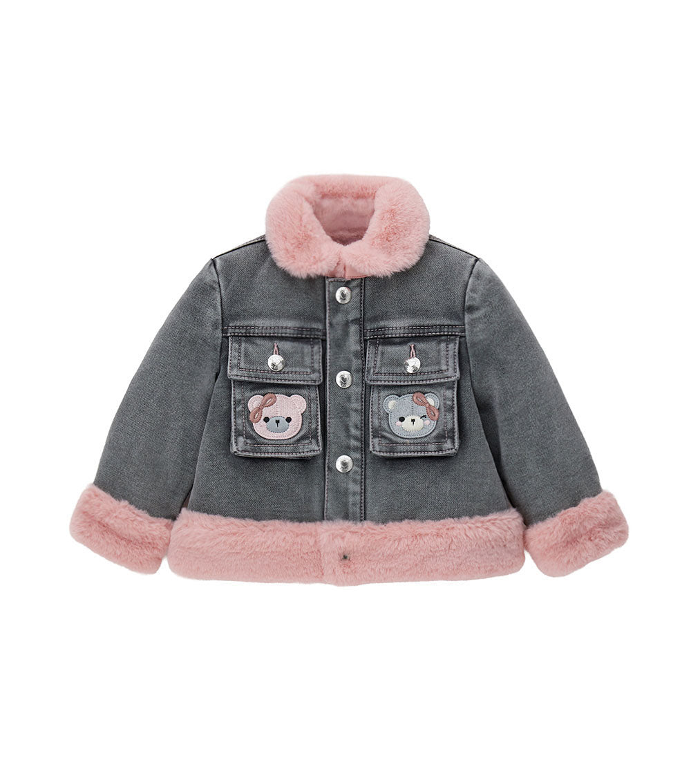 Teddy Baby Girl Jacket Denim Coats & Jackets