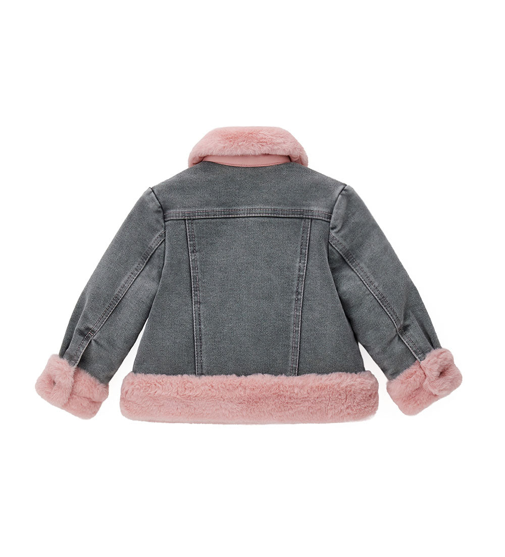 Teddy Baby Girl Jacket Denim Coats & Jackets