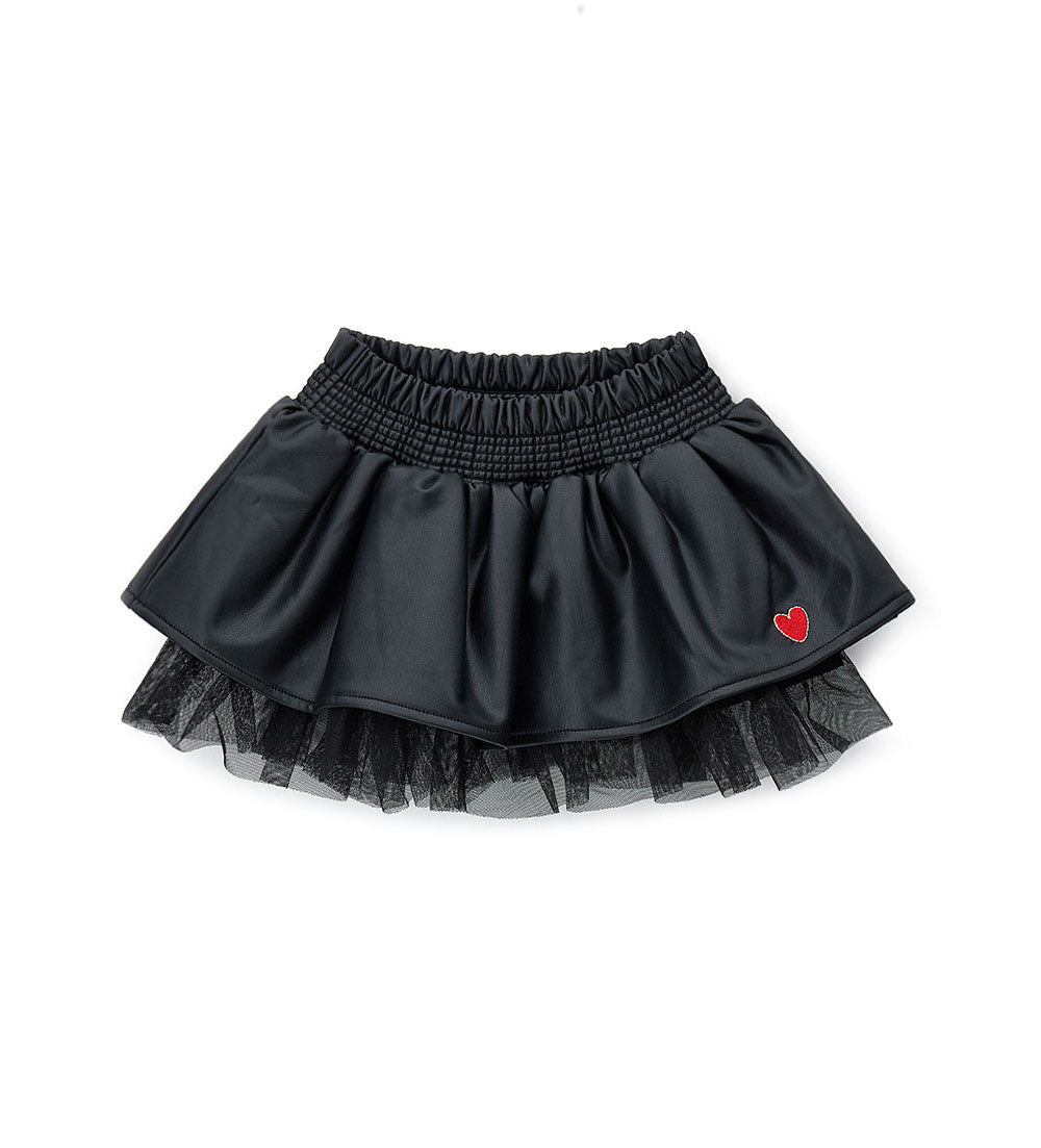 Party Skirt Faux Leather Baby Girl