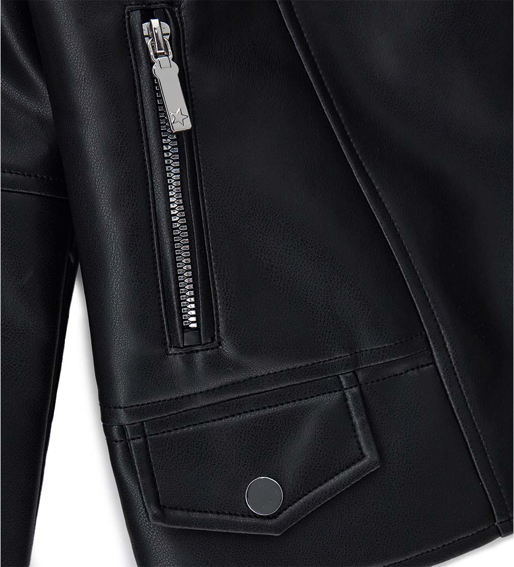 Jackets Girl Jacket Leather Effect Coats & Jackets 1
