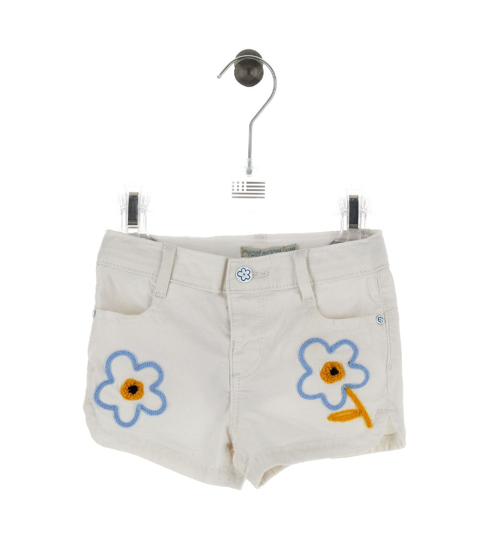 Sunlight Baby Girl Bermuda Shorts With Embroidery