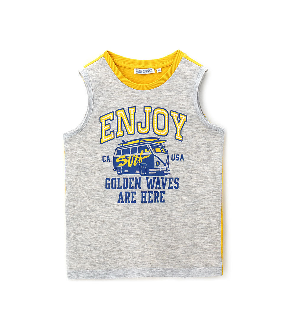 Beach College Boy Tank Top With Print 1