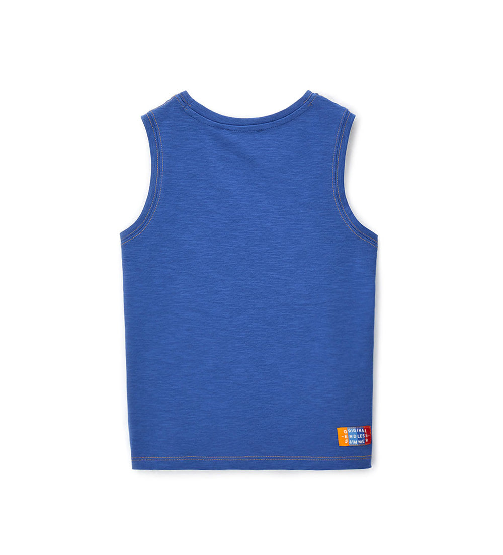 Beach College Boy Tank Top With Print 2