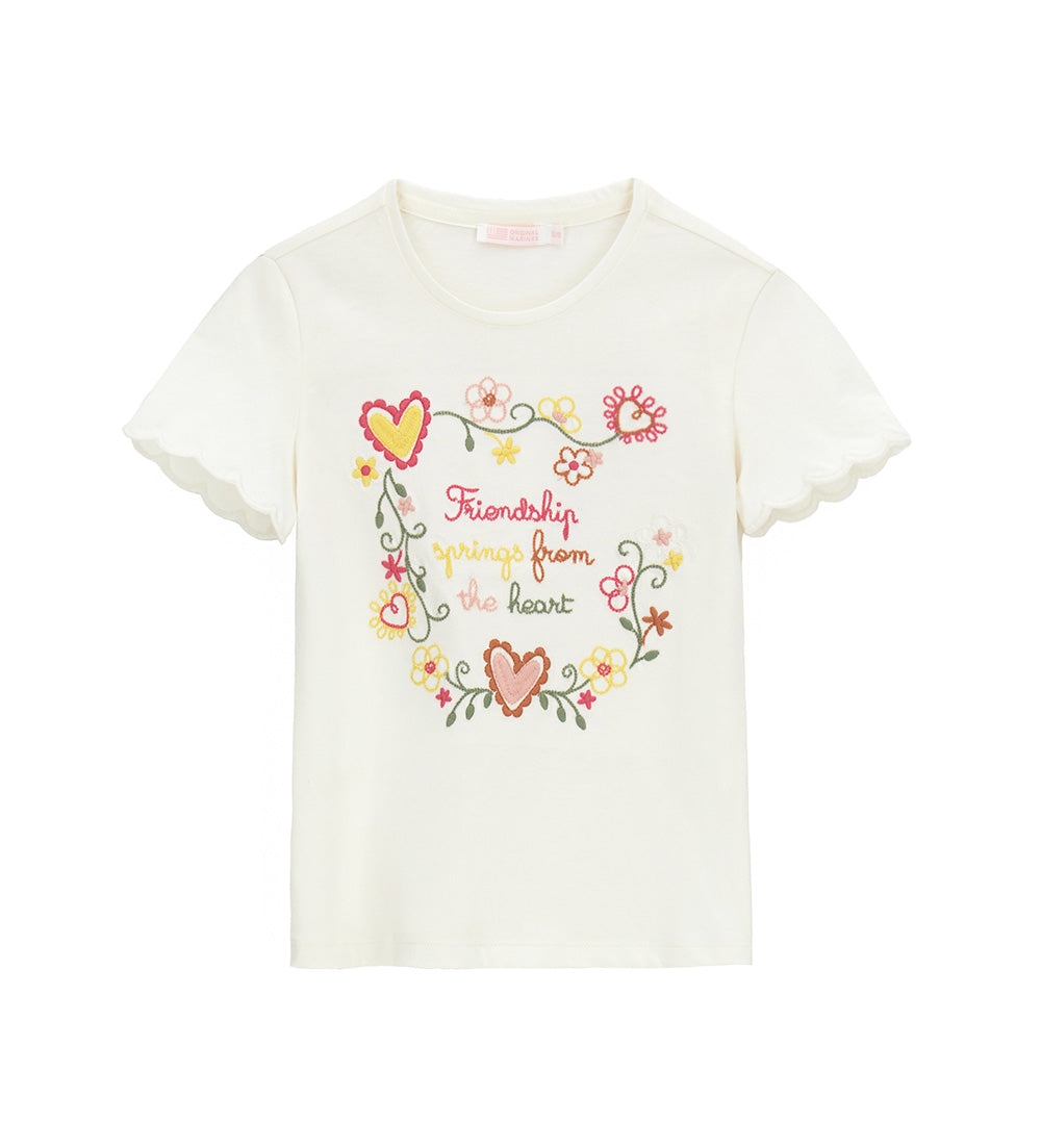 Arty Wild Girl T-Shirt With Embroidery