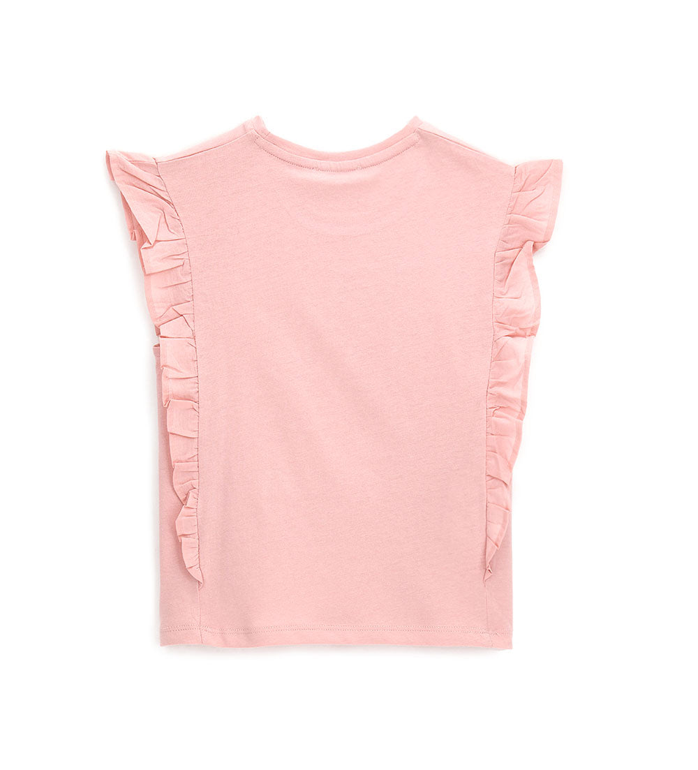 Arty Wild Girl T-Shirt With Ruffles