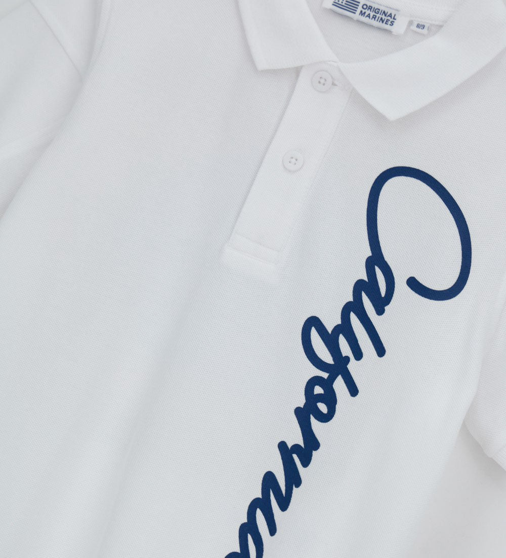 Denim Truker Teen Boy Polo With Print