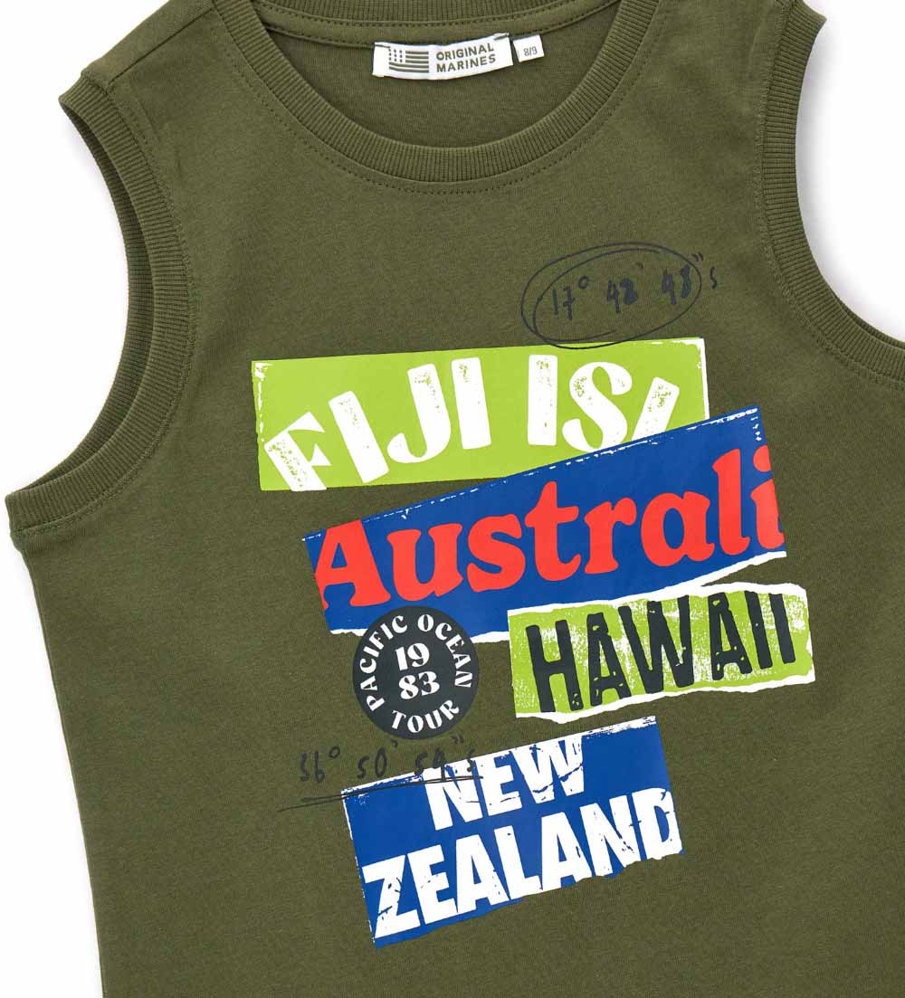 Amazonia Teen Boy Tank Top And Bermuda Shorts Set 1