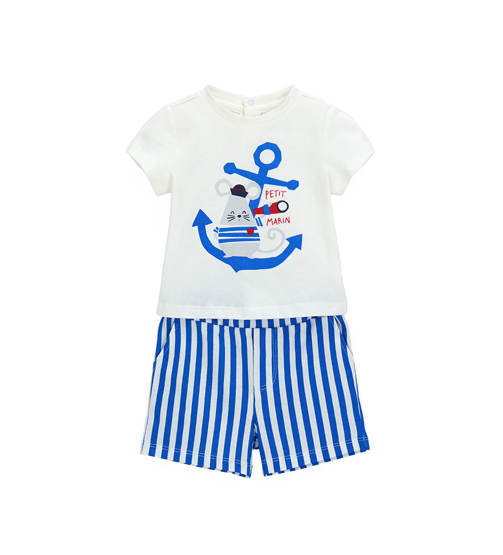 Sunlight New Born Boy T-Shirt And Bermuda Shorts Set