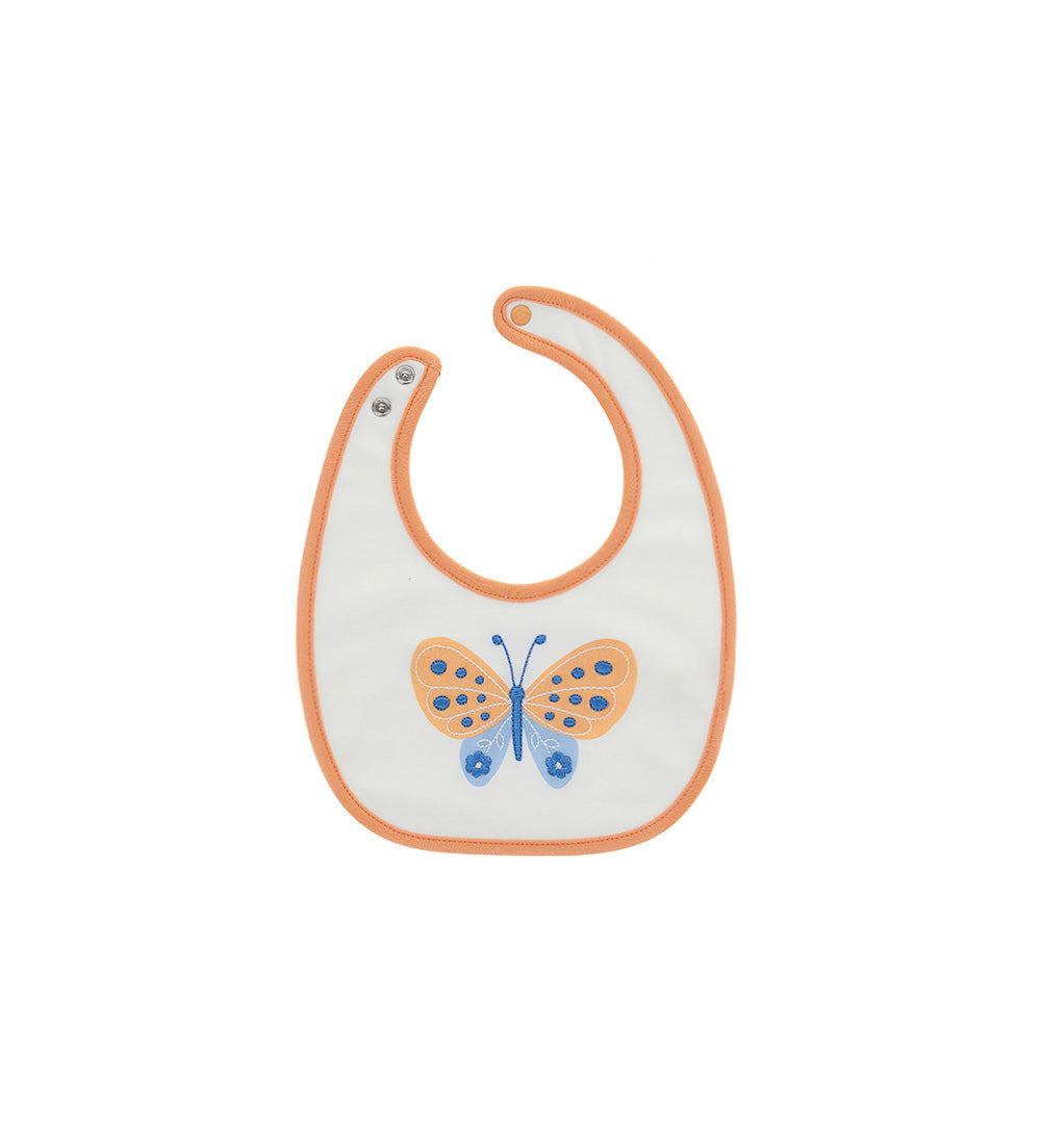 Tangerine New Born Girl Cotton Bib