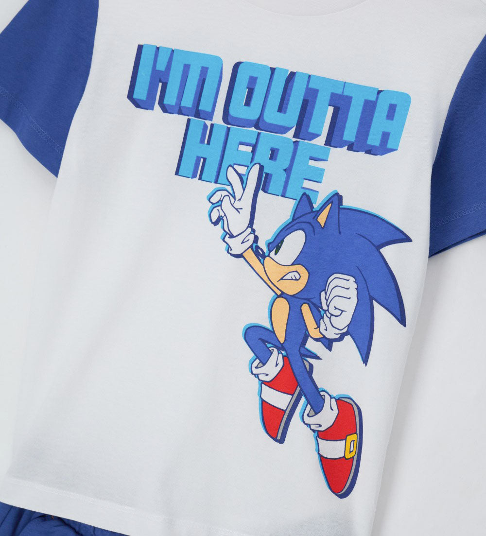 Beach College Boy Sonic T-Shirt And Bermdua Set