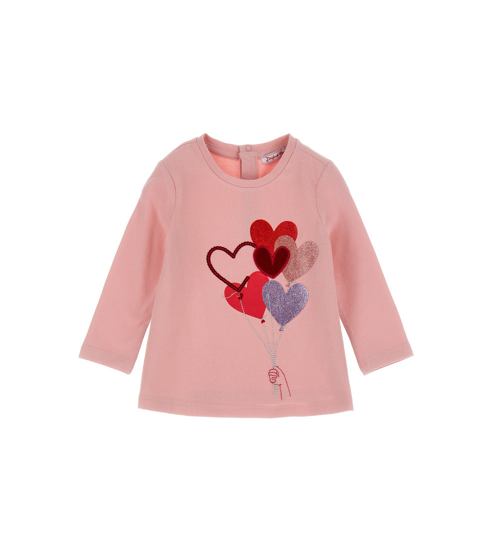 Heartbeat Baby Girl Glittered T-Shirt