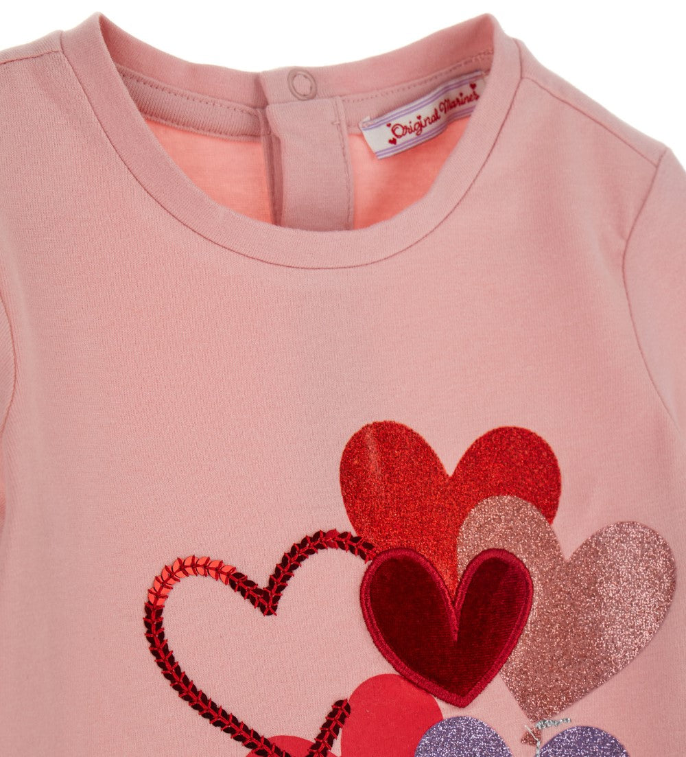 Heartbeat Baby Girl Glittered T-Shirt