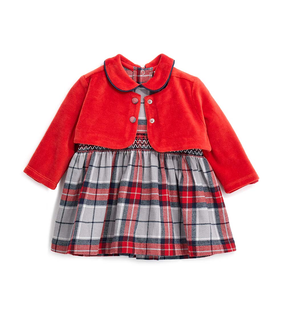 Natalizio Newborn Jacket And Dress Set