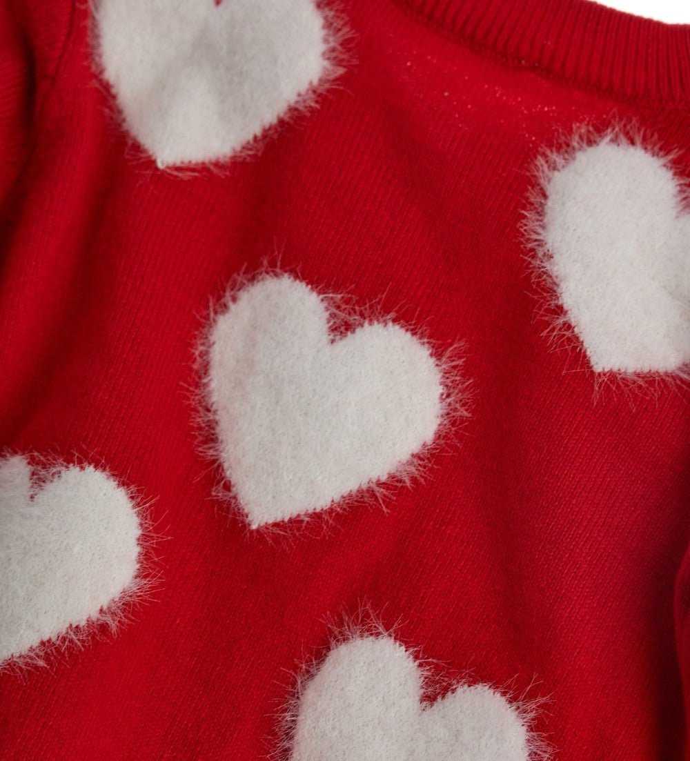 Natalizio Baby Girl Cardigan With Hearts