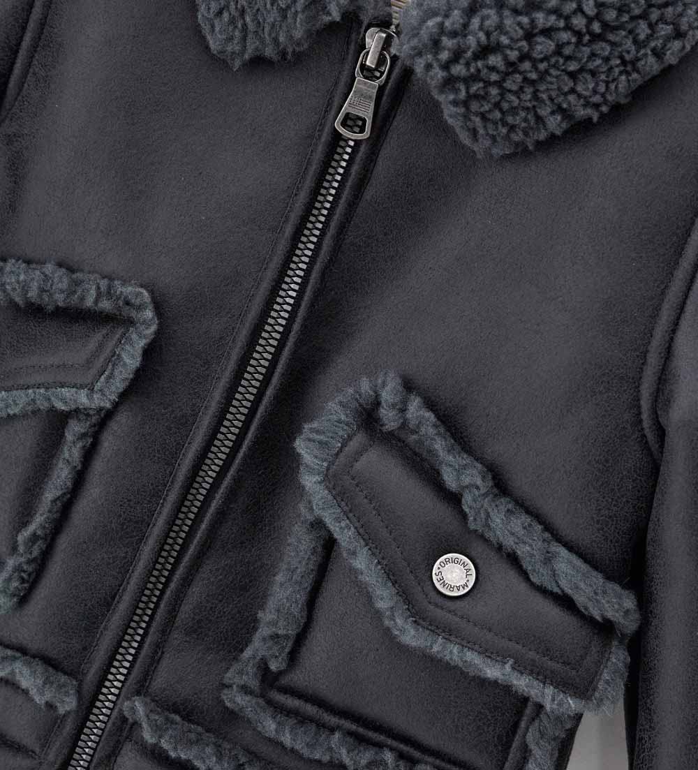 Jackets Baby Boy Jacket Leather Effect Coats & Jackets