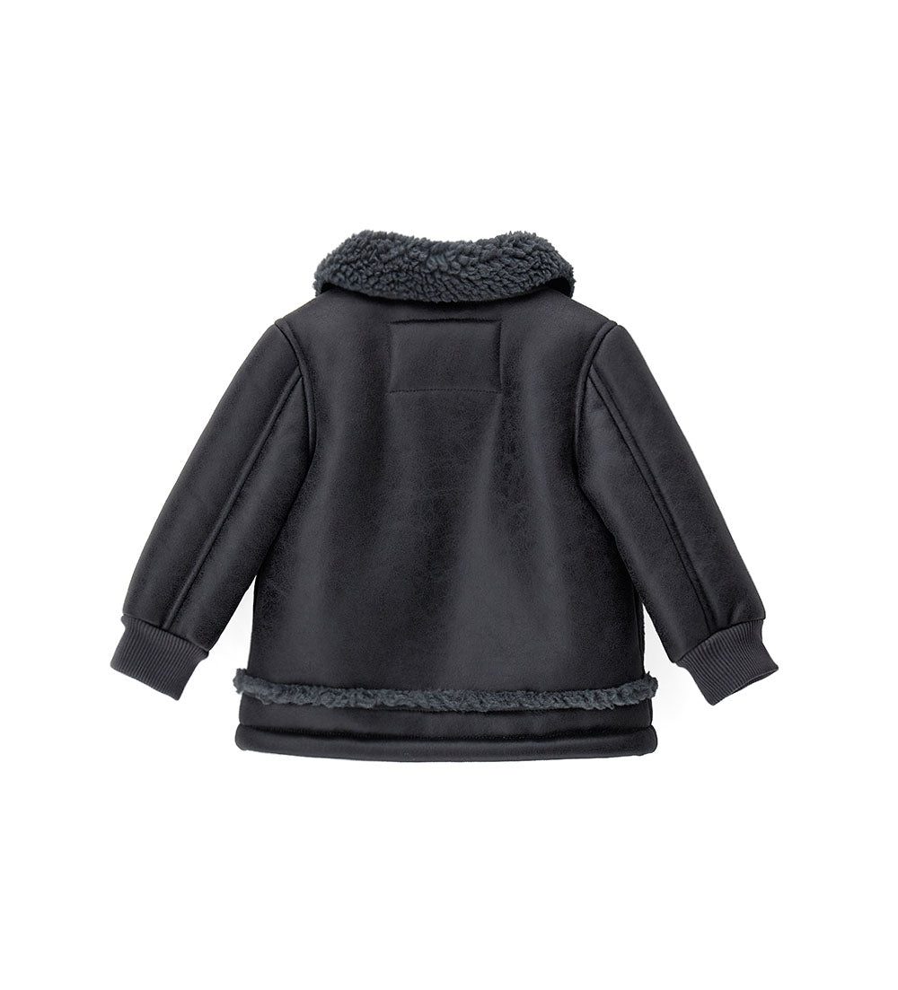 Jackets Baby Boy Jacket Leather Effect Coats & Jackets