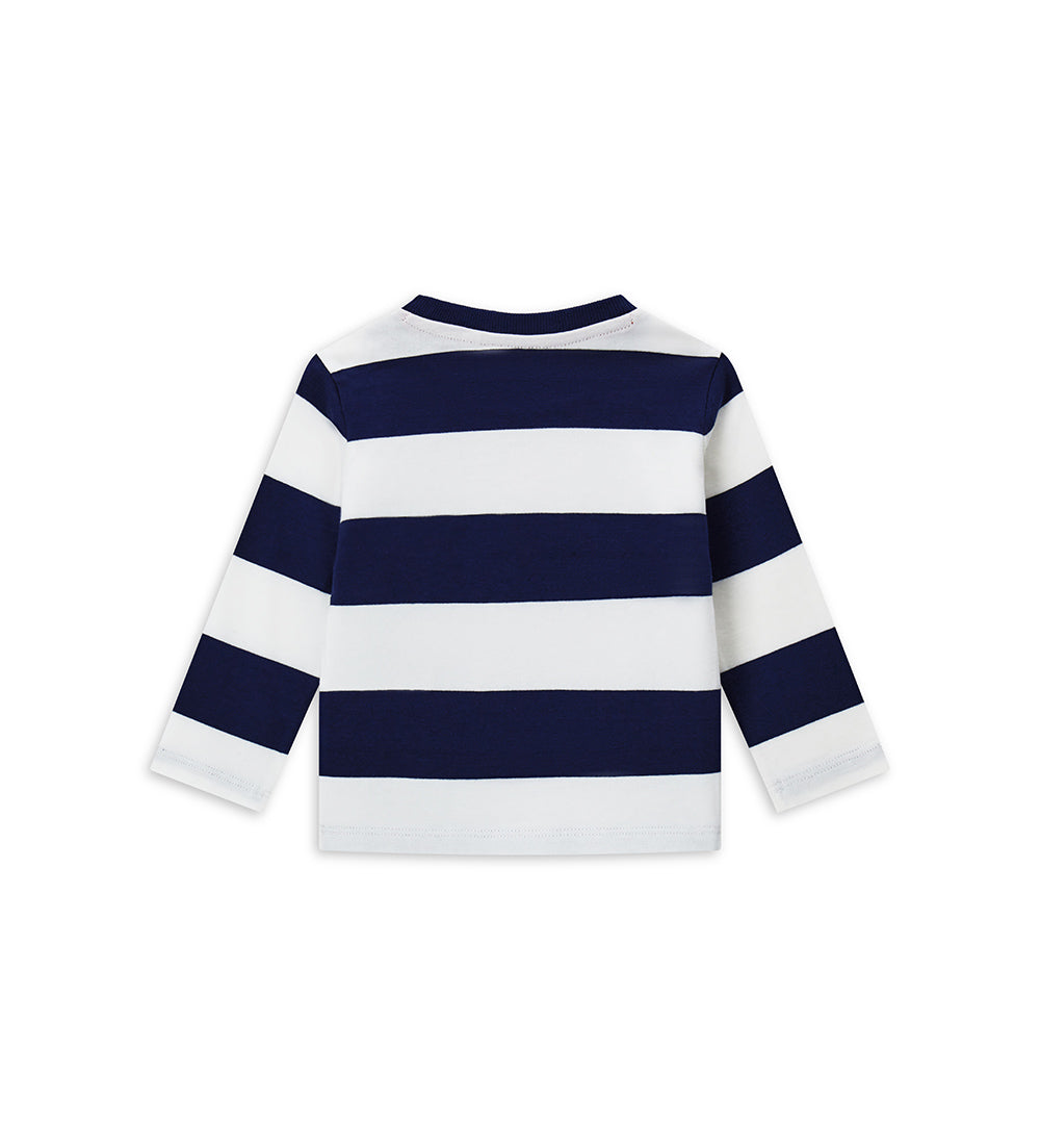 Back To School Baby Boy  Stripes T-Shirt ML Shirts & Tops   2