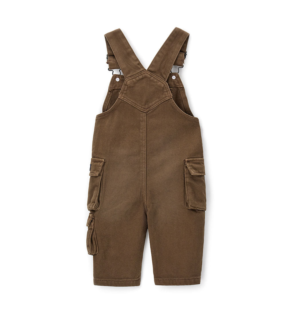 Natural Varsity Overall Twill Baby Boy