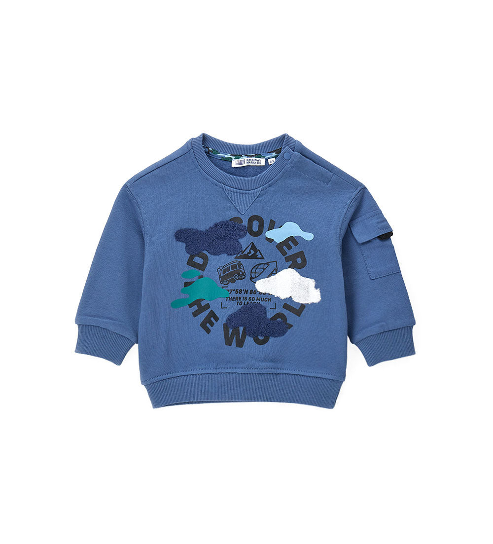 Urban Park Baby Boy Sweatshirt with Collar Shirts & Tops