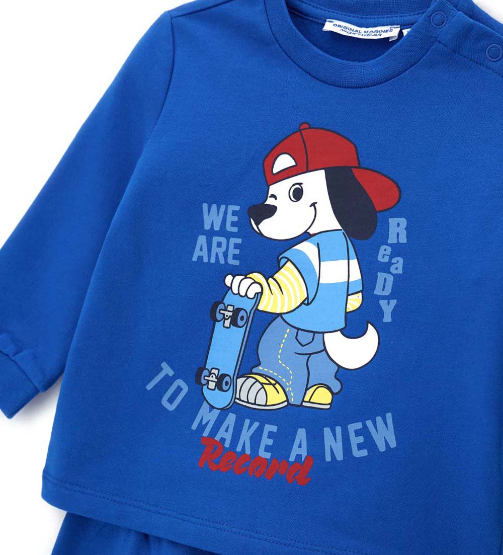 Good Night Baby Boy Pajamas Collar ML Pajamas Cotton Fleece