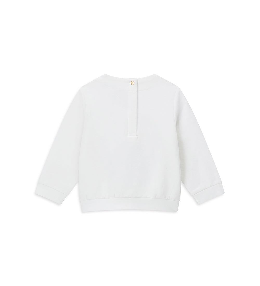 Capsule Denim Baby Girl Sweatshirt with Collar Shirts & Tops