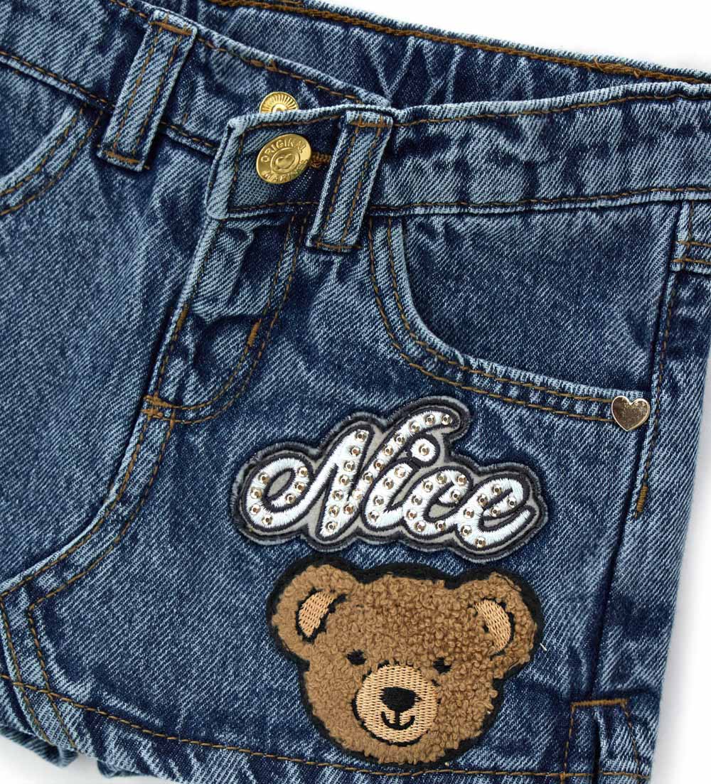 Capsule Denim Baby Girl Bermuda Jeans Shorts