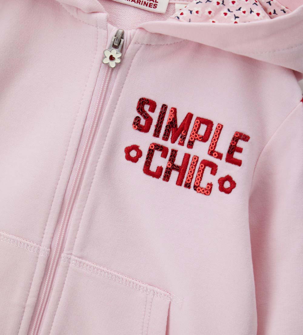 Back To School Baby Girl Sweatshirt Open Hood Shirts & Tops