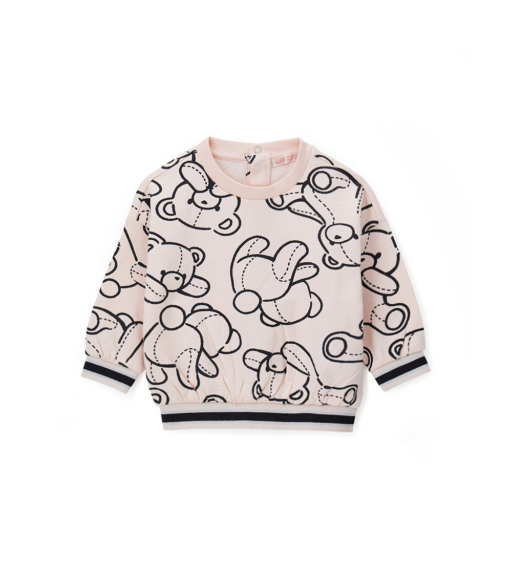 Teddy Baby Girl Sweatshirt with Collar Shirts & Tops 1