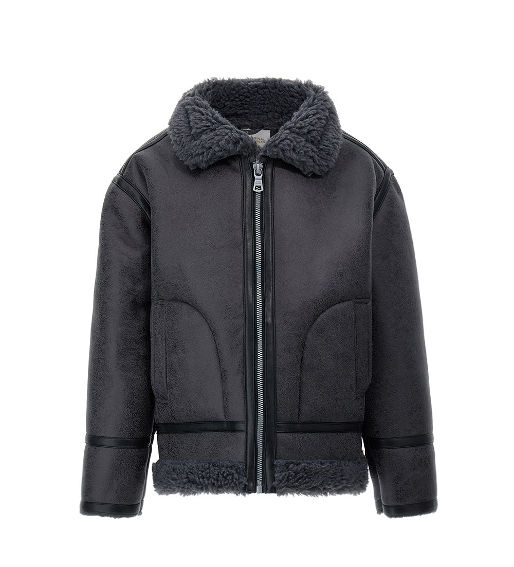 Jackets Boy Jacket Leather Effect Coats & Jackets