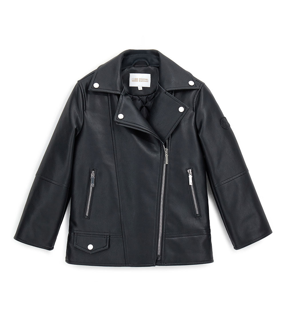 Jackets Girl Jacket Leather Effect Coats & Jackets 1