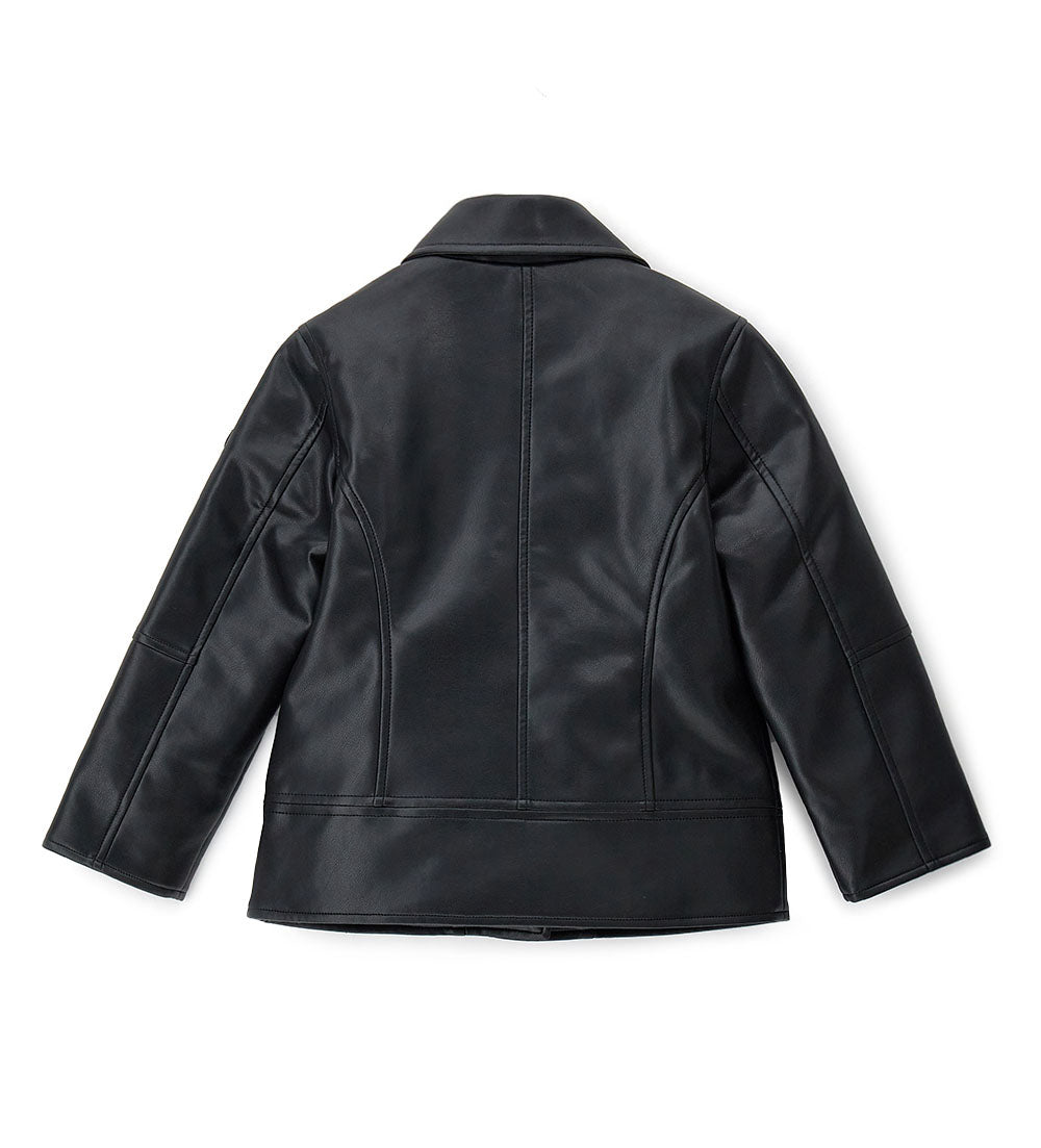 Jackets Girl Jacket Leather Effect Coats & Jackets 1