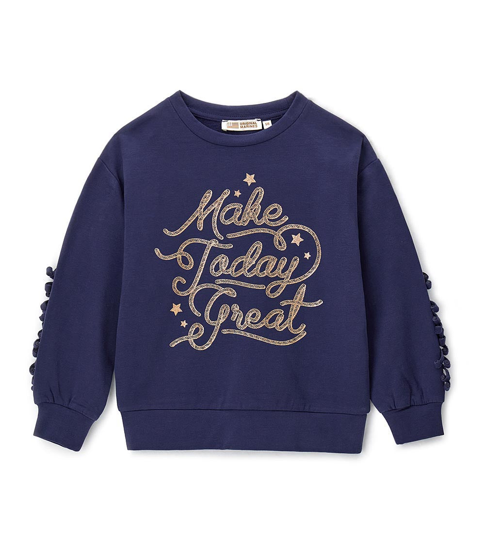 Wild Girl   Girl Sweatshirt with Collar Shirts & Tops 1