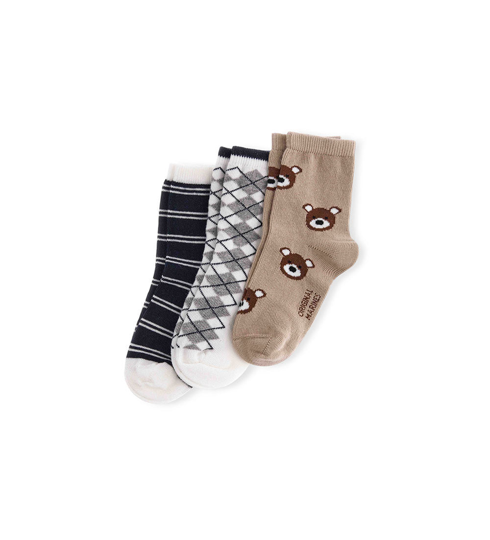 Capsule Denim Baby Boy Short Socks 3 Pack Accessories