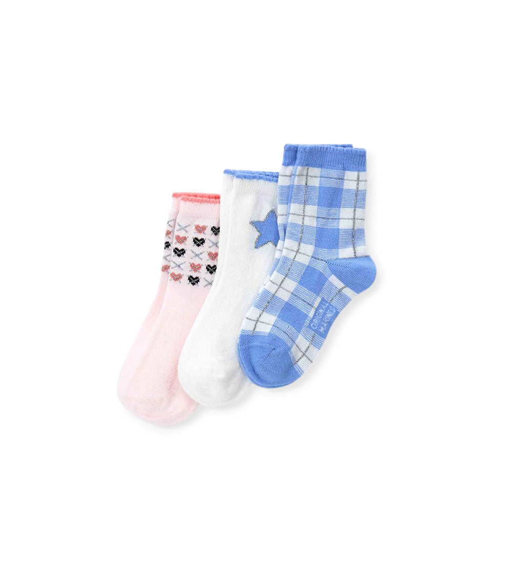 Capsule Denim Baby Girl Short Socks 3 Pack Accessories