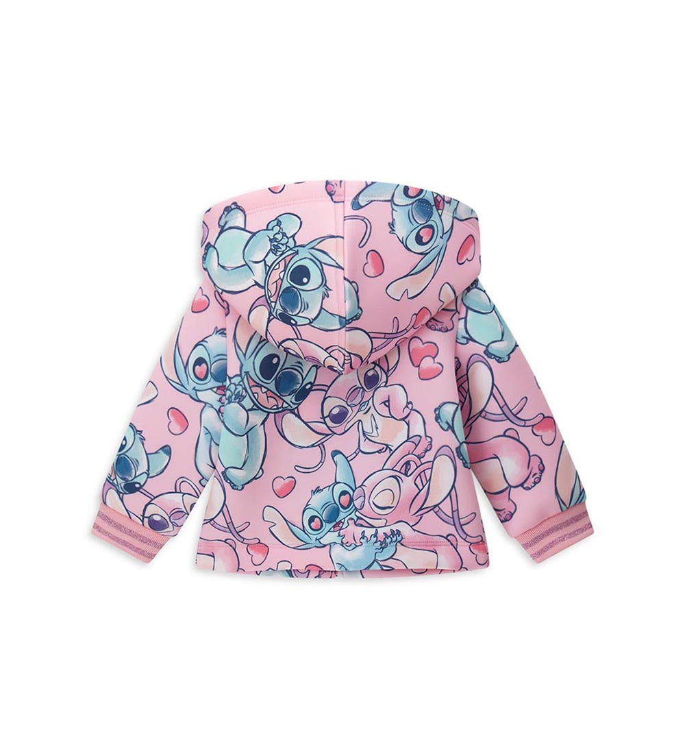 Back To School DISNEY STITCH Baby Girl Sweatshirt with Hood Closed Shirts & Tops