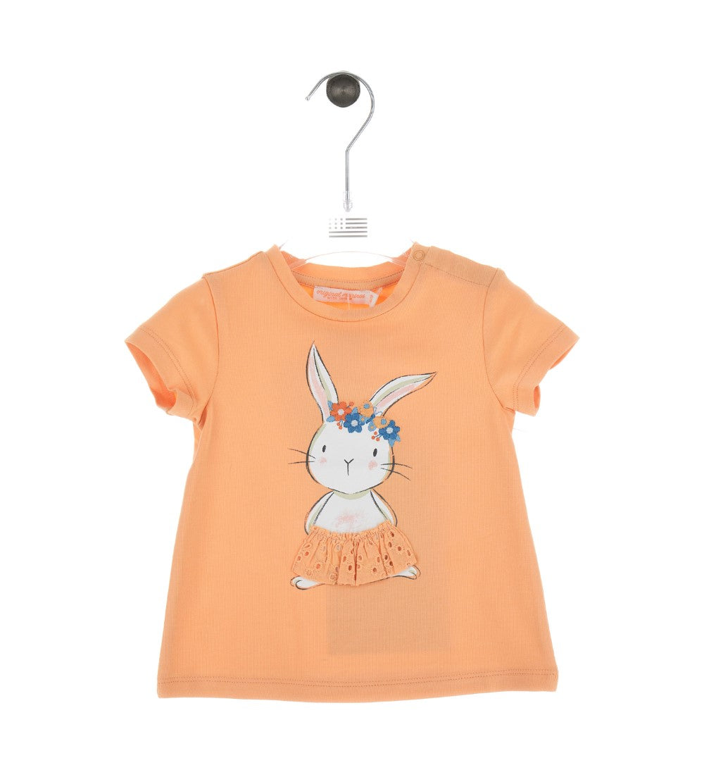 Tangerine Baby Girl T-Shirt With Application