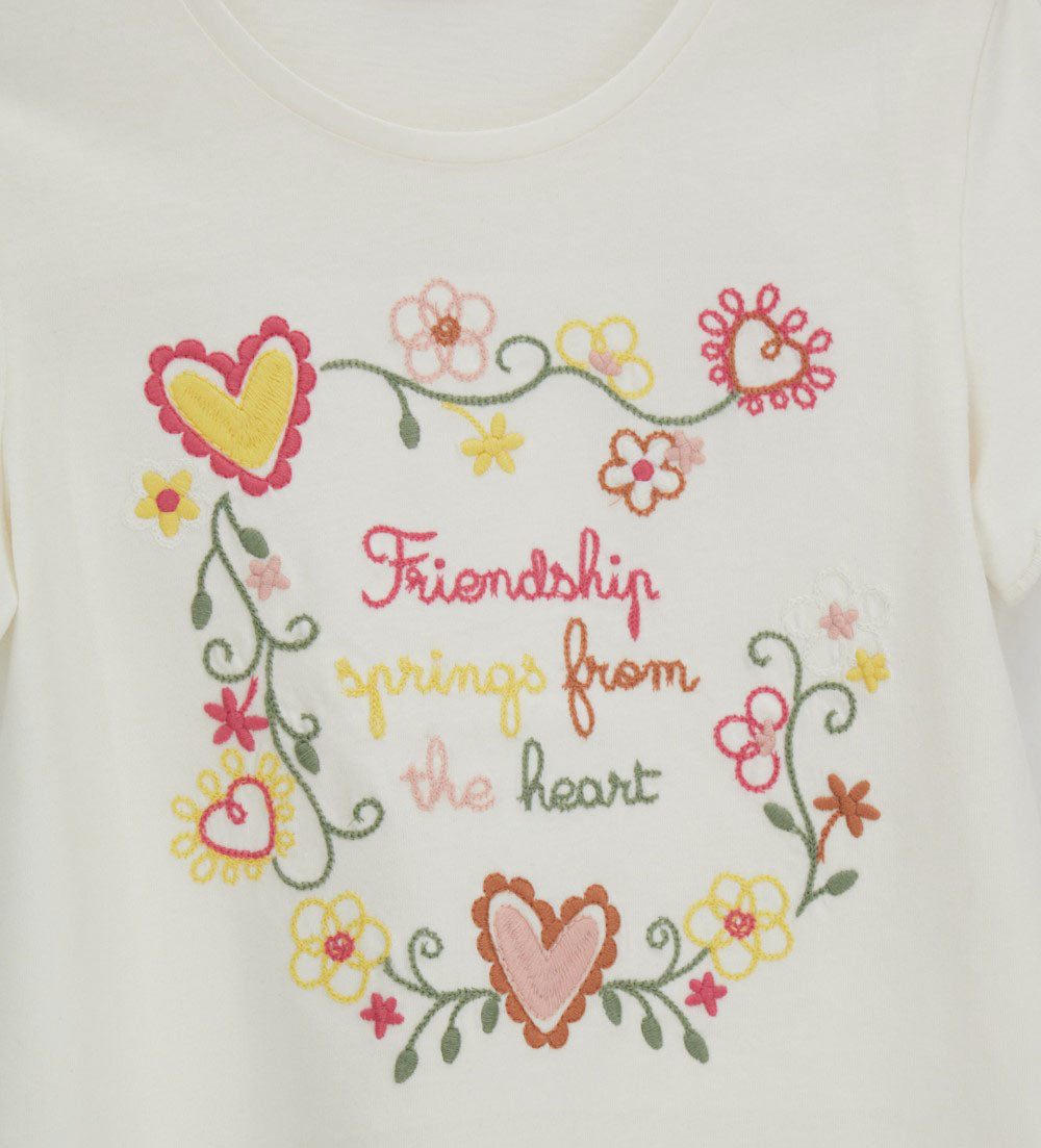 Arty Wild Girl T-Shirt With Embroidery