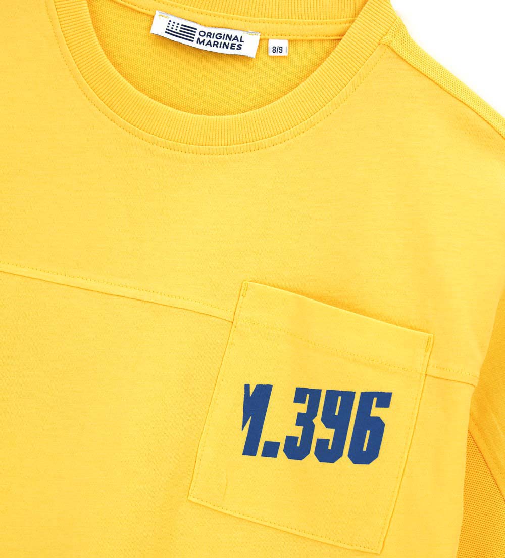 Denim Truker Teen Boy T-Shirt With Piquet Inserts