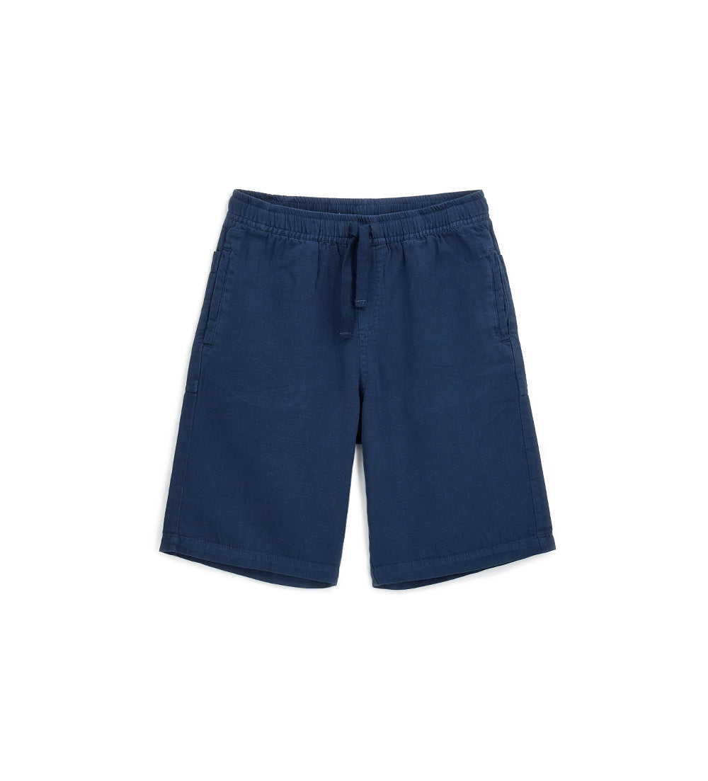 Denim Truker Teen Boy Linen Mix Bermuda Shorts